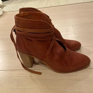 Free people leather booties.